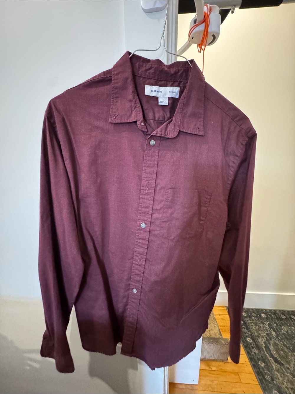 Old Navy Men's Long-Sleeve Button-Down Shirt - Maroon